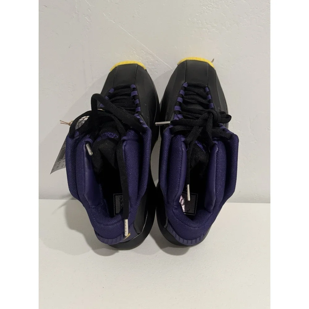 Adidas Crazy 1 Kobe Bryant Black Yellow Basketball Shoes FZ6208 Mens 10.5
